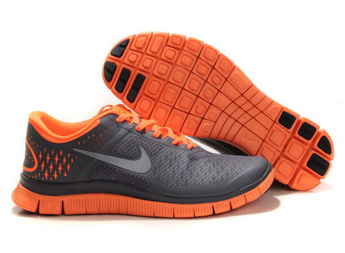 Nike Free Run 4.0 Womens Size Us9 9.5 10 Black And Gray Orange Low Price